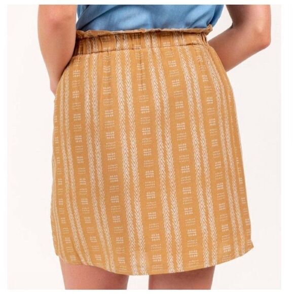 Harper Heritage francesca's Goldenrod Southwest Paperbag Waist Mini Skirt Medium - Picture 2 of 11